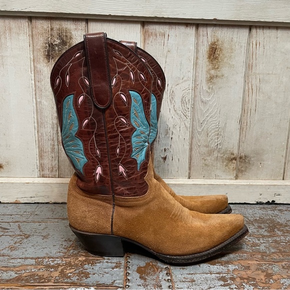 Caborca Butterfly Cowboy Boots - Picture 3 of 16